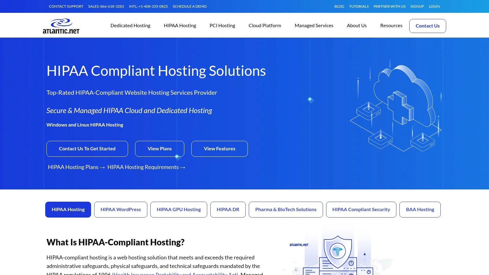 Atlantic.Net — HIPAA-Compliant Hosting (Managed VPS/Cloud)