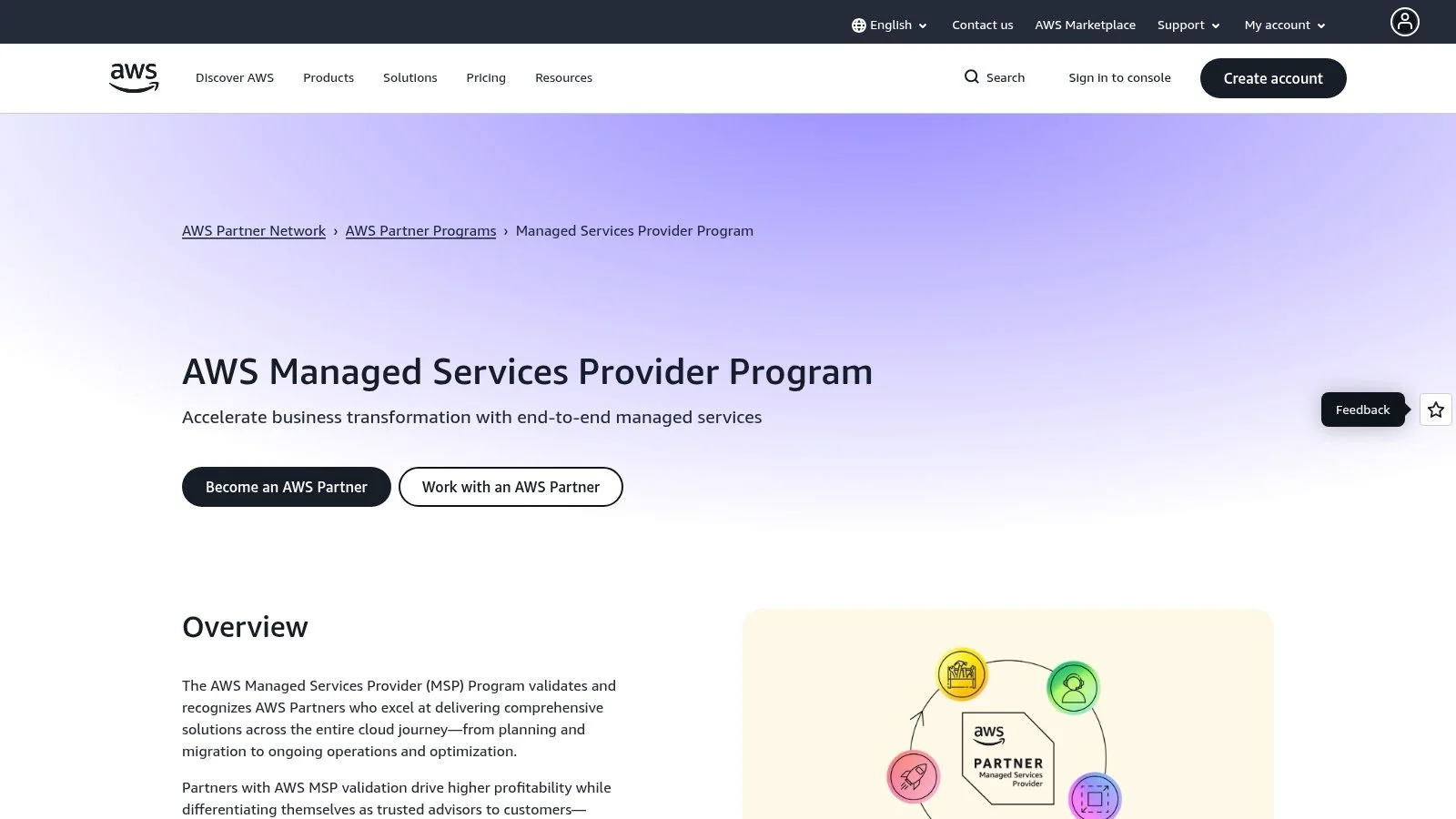AWS Partner Solutions Finder — Validated AWS MSP Partners