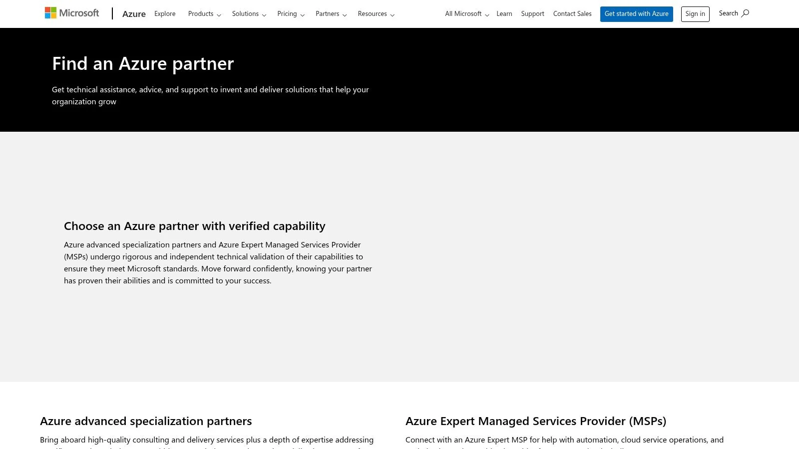 Microsoft Azure — Find Azure Expert MSPs and advanced specializations